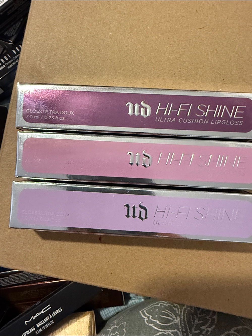 Urban Decay Hi-Fi Shine Ultra Cushion Lipgloss Trio - Plum, Rose, Lavender